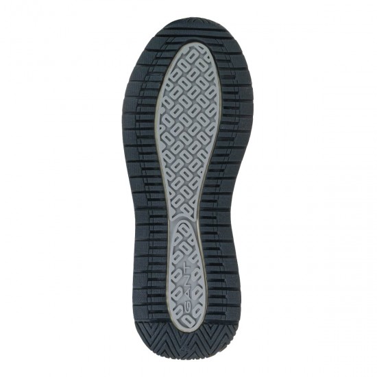 2000602101 Ανδρικό αθλητικό gant sneakers δετό δέρμα nabuk μαύρο