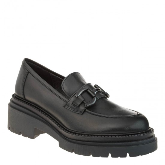 2000603401 Γυναικείο χωστό commanchero original loafers mocassins δέρμα μαύρο