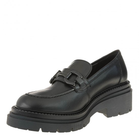 2000603401 Γυναικείο χωστό commanchero original loafers mocassins δέρμα μαύρο