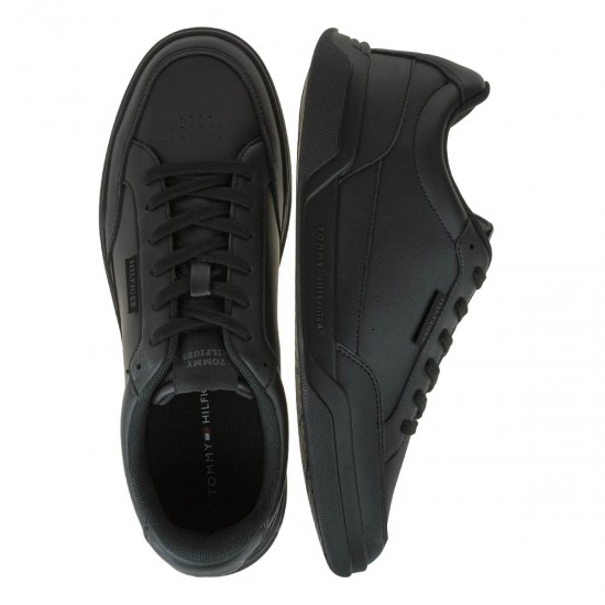 2000605101 Ανδρικό αθλητικό  tommy hilfiger sneakers δετό μαύρο/μαύρο