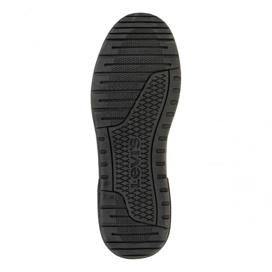 2000605801 Ανδρικό αθλητικό levis sneakers δετό μαύρο/μαύρο