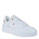 2000606701 Γυναικείο αθλητικό tommy hilfiger sneakers δετό λευκό/χρυσό