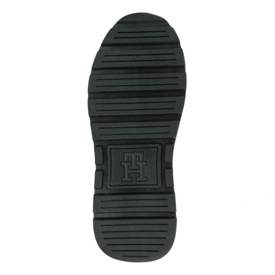 2000606901 Γυναικείο αθλητικό tommy hilfiger sneakers δετό μαύρο/λευκό/χρυσό