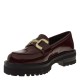 2000617601 Γυναικείο Loafers Mocassins χωστό λουστρίνι μπορντώ σκ.