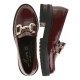 2000617605 Γυναικείο Loafers Mocassins χωστό λουστρίνι μπορντώ