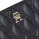 2000620701 Γυναικείο πορτοφόλι tommy hilfiger μακρόστενο φερμουάρ μαύρο