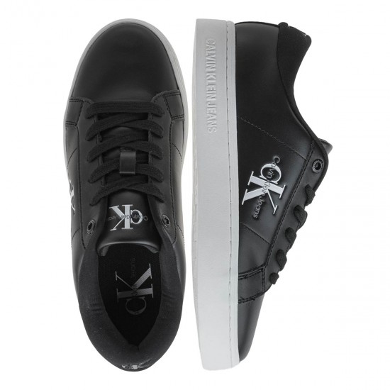 2000626601 Γυναικείο αθλητικό calvin klein jeans sneakers δετό μαύρο/λευκό