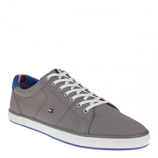 2000626802 Ανδρικό δετό πάνινο tommy hilfiger απλό γκρί/σιέλ