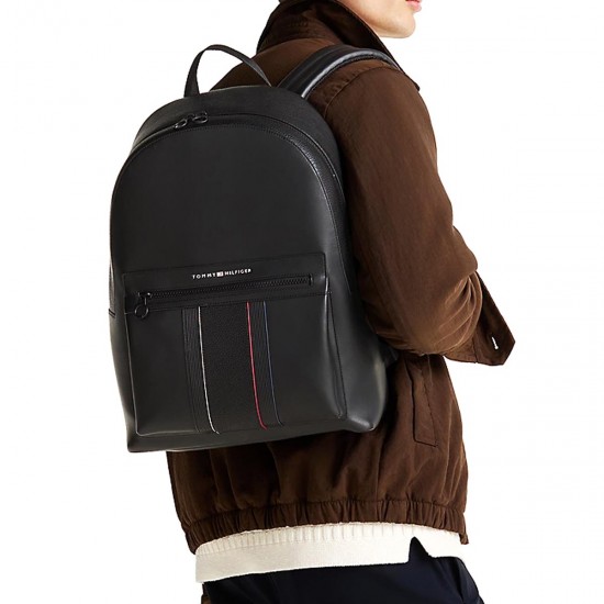 2000627401 Ανδρική τσάντα πλάτης tommy hilfiger backpack μαύρη