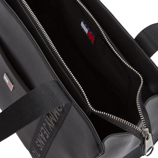 2000632401 Γυναικεία τσάντα tommy hilfiger jeans τετράγωνη μαύρη