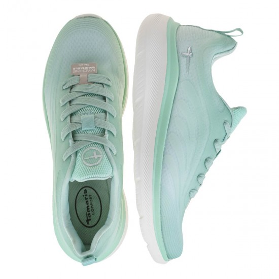 2000637604 Γυναικείο αθλητικό tamaris comfort sneakers lait δετό μέντα