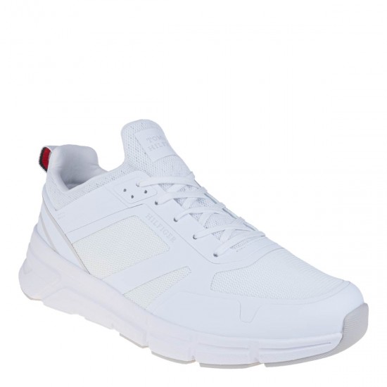 2000638502 Ανδρικό αθλητικό tommy hilfiger sneakers δετό λευκό/λευκό
