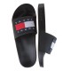 2000638801 Γυναικεία σαγιονάρα tommy hilfiger jeans slide λάστιχο φάσα μαύρο