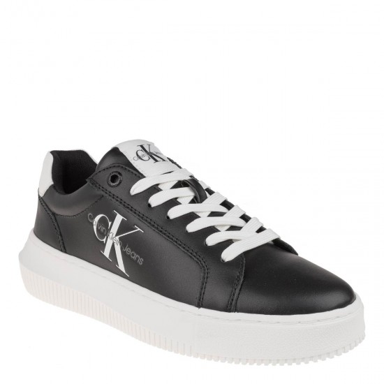 2000639002 Γυναικείο αθλητικό calvin klein jeans sneakers ck δετό μαύρο/λευκό