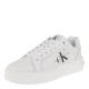 2000639003 Γυναικείο αθλητικό calvin klein jeans sneakers ck δετό λευκό/λευκό