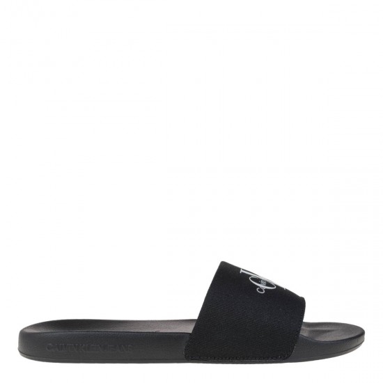 2000642901 Ανδρική σαγιονάρα calvin klein jeans slide λάστιχο φάσα ck μαύρη