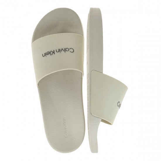2000643004 Ανδρική σαγιονάρα ck φάσα calvin klein slide λάστιχο μπέζ
