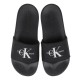 2000647001 Γυναικεία σαγιονάρα φάσα calvin klein jeans slide πανί μαύρη