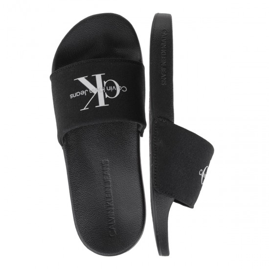 2000647001 Γυναικεία σαγιονάρα φάσα calvin klein jeans slide πανί μαύρη