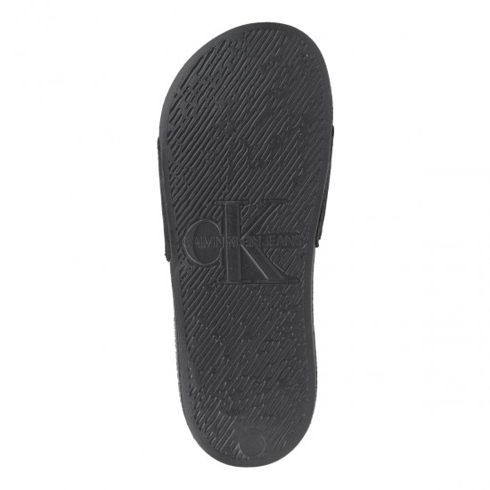 2000647001 Γυναικεία σαγιονάρα φάσα calvin klein jeans slide πανί μαύρη