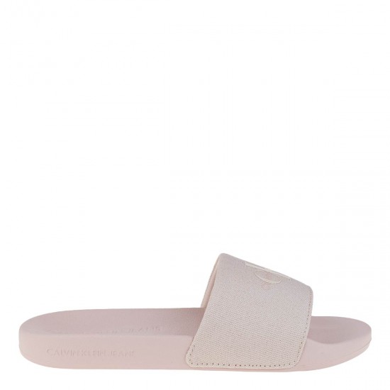 2000647002 Γυναικεία σαγιονάρα φάσα calvin klein jeans slide πανί ρόζ(nude)