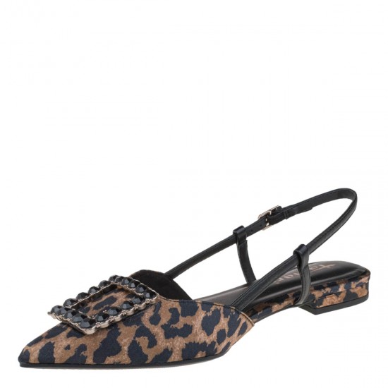2000648201 Γυναικείο ροκάκι μυτερό φλάτ tamaris mules leopard