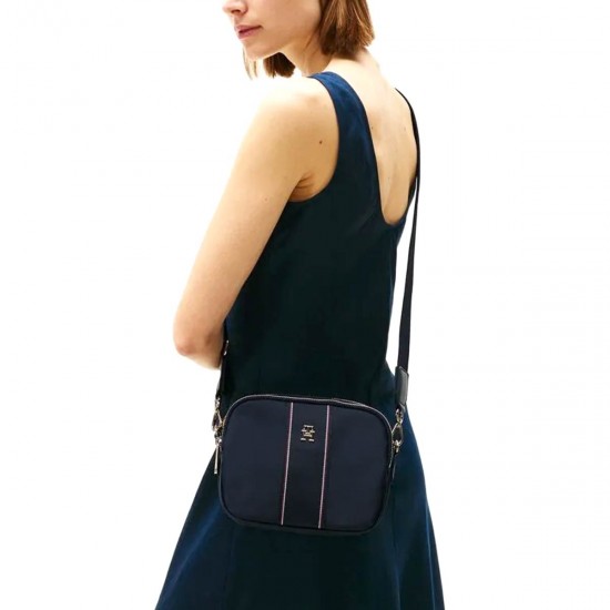 2000648502 Γυναικείο τσαντάκι μικρό tommy hilfiger χιαστή μπλέ