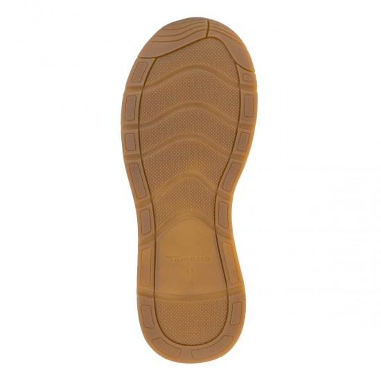 2000648901 Ανδρικό αθλητικό tamaris men sneakers δετό λευκό/ταμπά