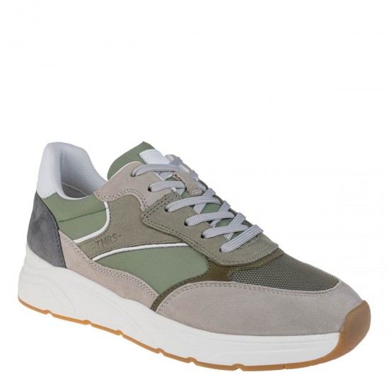 2000648902 Ανδρικό αθλητικό tamaris men sneakers δετό λαδί/γκρί