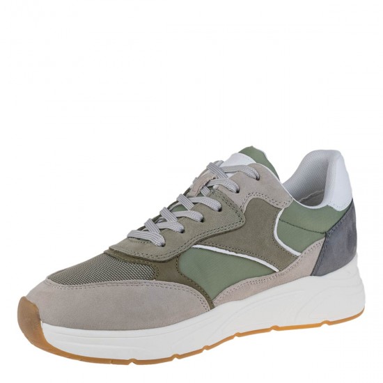 2000648902 Ανδρικό αθλητικό tamaris men sneakers δετό λαδί/γκρί