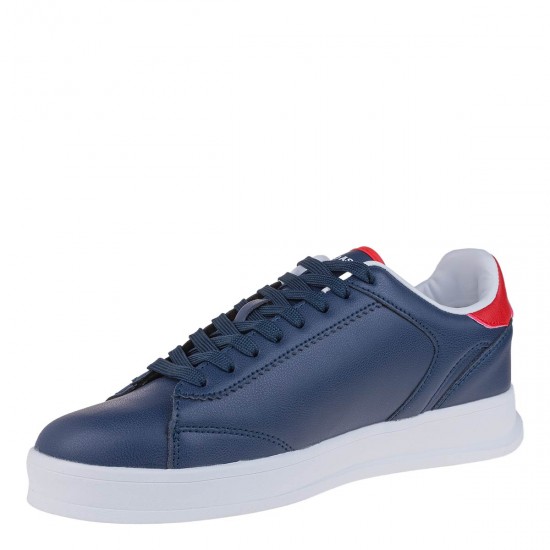 2000649201 Ανδρικό αθλητικό us polo assn sneakers δετό μπλέ/κόκκινο/λευκό