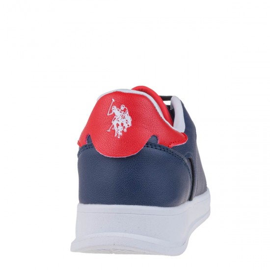 2000649201 Ανδρικό αθλητικό us polo assn sneakers δετό μπλέ/κόκκινο/λευκό