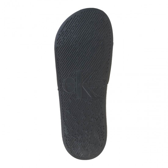 2000653101 Γυναικεία σαγιονάρα calvin klein jeans slide φάσα πανί μαύρο