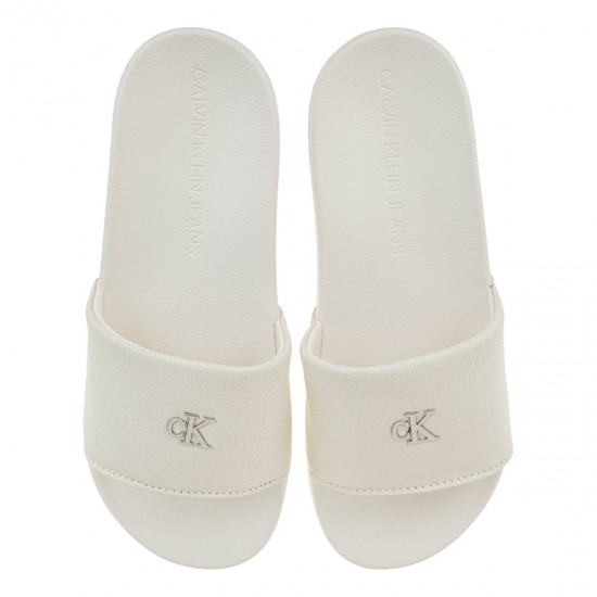 20006531002 Γυναικεία σαγιονάρα calvin klein jeans slide φάσα πανί μπέζ