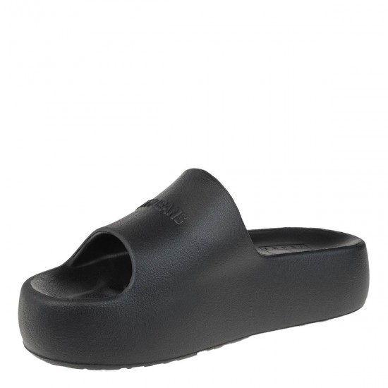 2000653901 Γυναικεία σαγιονάρα flatforms φάσα tommy hilfiger jeans slide λάστιχο μαύρο