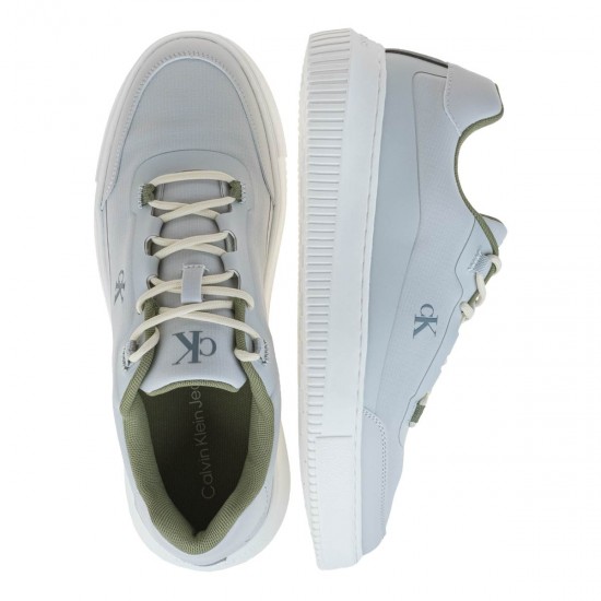 2000657101 Ανδρικό αθλητικό calvin klein jeans sneakers δετό γκρί/λαδί
