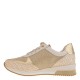 2000658301 Γυναικείο αθλητικό sneakers δετό φερμουάρ μπέζ/χρυσό