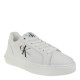 2000639001 Γυναικείο αθλητικό calvin klein jeans sneakers ck δετό λευκό/μαύρο