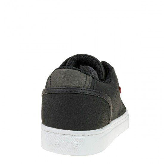 2000651401 Ανδρικό αθλητικό levis sneakers δετό μαύρο/λευκό