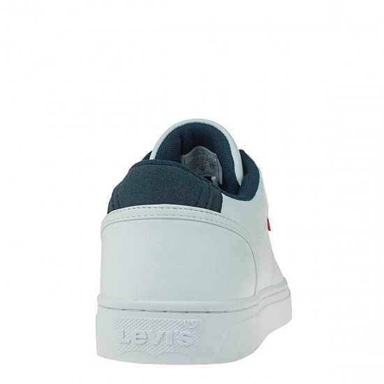 2000651402 Ανδρικό αθλητικό levis sneakers δετό λευκό/μπλέ