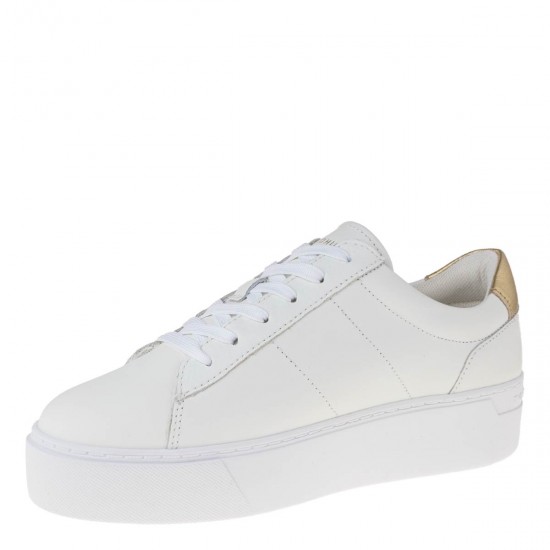 2000658701 Γυναικείο αθλητικό δίπατο tommy hilfiger sneakers δετό λευκό/πλατίνα