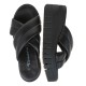 2000660501 Γυναικείο τσόκαρο μεσαίο tamaris flatform χί δέρμα μαύρο