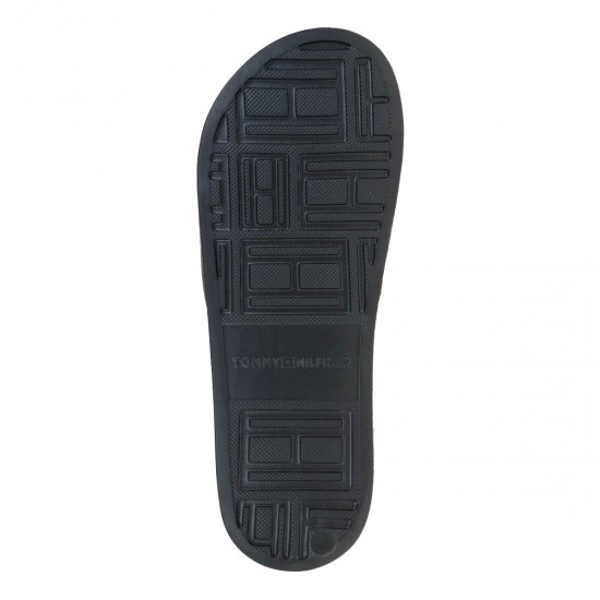 2000662201 Ανδρική σαγιονάρα tommy hilfiger slide φάσα λάστιχο μαύρη