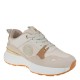 2000663502 Γυναικείο αθλητικό sneakers δετό μπέζ/ταμπά