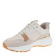2000663502 Γυναικείο αθλητικό sneakers δετό μπέζ/ταμπά