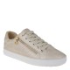 2000666601 Γυναικείο αθλητικό s.oliver sneakers δετό μεταλιζέ πλατίνα
