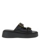2000666901 Γυναικεία παντόφλα τσόκαρο flatform δίπατο τοκάδες μαύρο