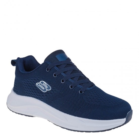 2000671503 Ανδρικό αθλητικό sneakers δετό μπλέ/λευκό