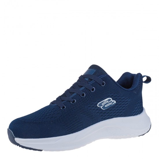 2000671503 Ανδρικό αθλητικό sneakers δετό μπλέ/λευκό