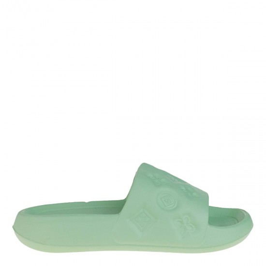 2000676003  Γυναικεία σαγιονάρα δίπατη slide eva φάσα comfort βεραμάν(μέντα)
